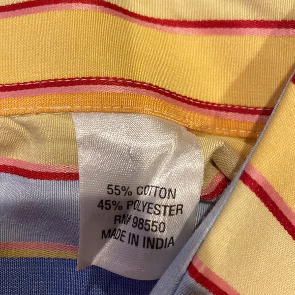 Attitude Soho Large Button Down Dress Shirt Stripes with Hidden Buttons - Picture 8 of 8